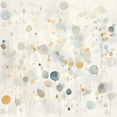 Watercolor Abstract Dots  I