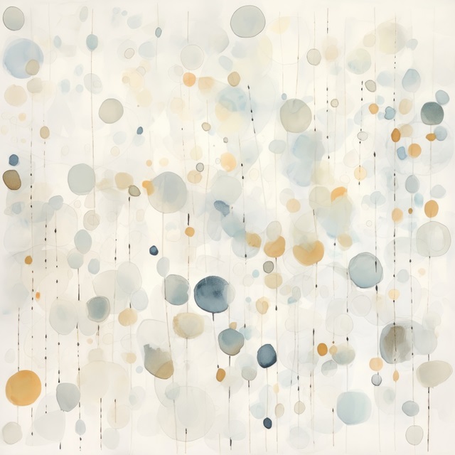 Watercolor Abstract Dots  I