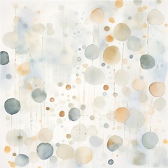 Watercolor Abstract Dots  II