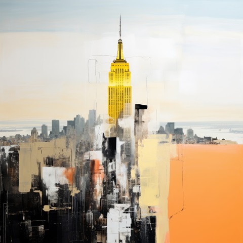 Abstract Colored New York