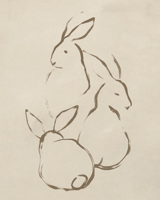 Earthtone Rabbit Sketch I