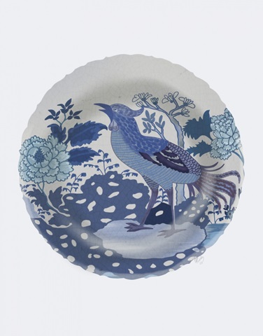 Plate, Cockerel in Blue