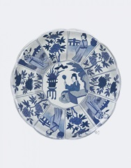 Plate, Lady with Mirror in Blue