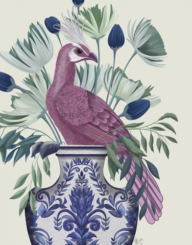 Pink Bird On Vase