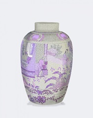 Chinoiserie Vase, Gardening in Pink