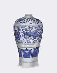 Crane Vase, Blue