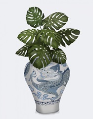 Dragon Vase and Monstera