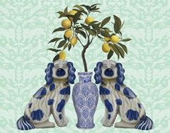 Staffordshire Dog Twins And Lemon Tree