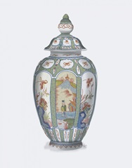 Ginger Jar in Light Green with Lid