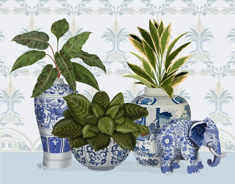 Chinoiserie Group With Elephant