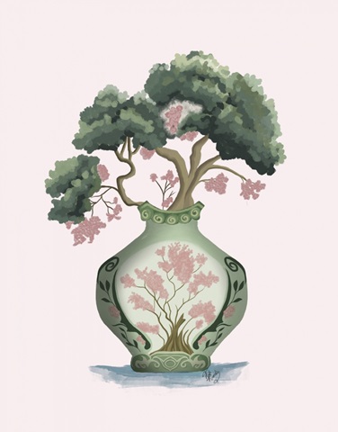 Pink Green Vase 2