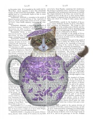 Cat in Chinoiserie Teapot, Pink