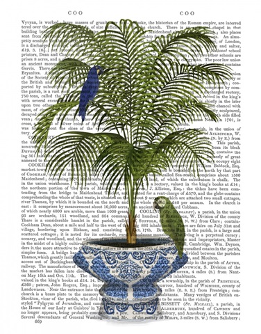 Palm in Chinoiserie Pot and Parrots 1