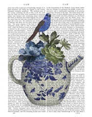 Chinoiserie Teapot, Echevaria and Bird