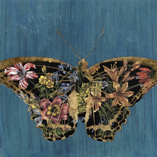 Gilded Floral Butterflies II