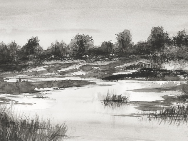 India Ink Landscape II