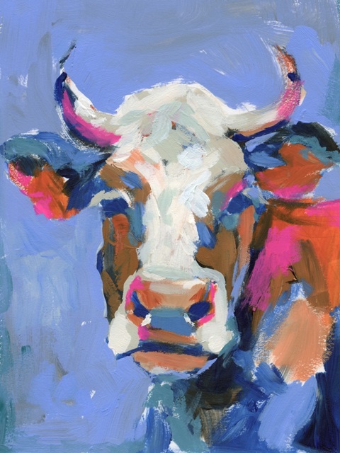 Vivid Cow Portrait I