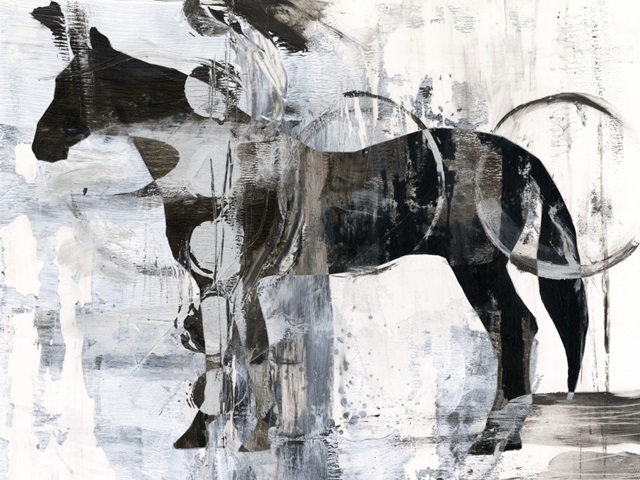 B&W Horse Abstract I