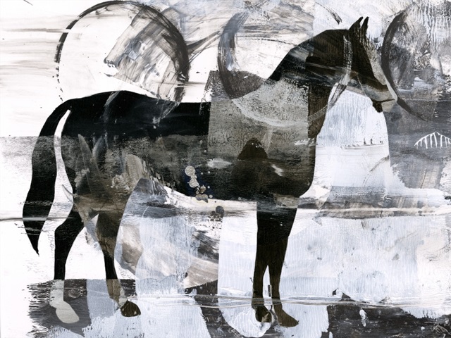B&W Horse Abstract II