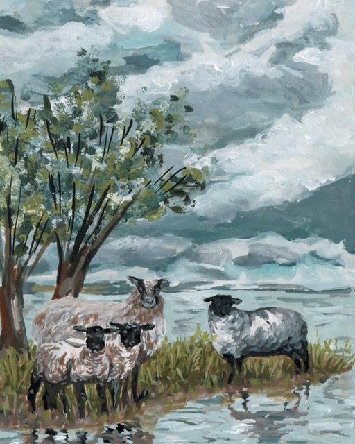 Sheep By The River II