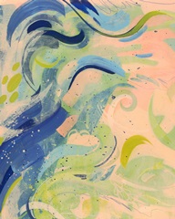 Peach and Evergreen I