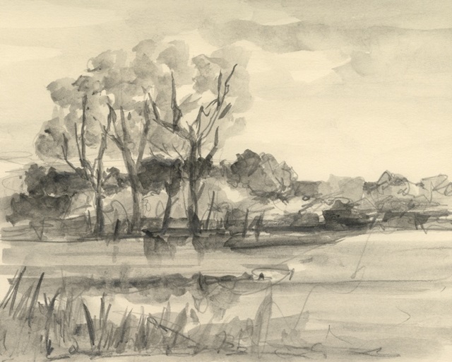 Graphite Plein Air Study I