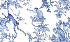 Blue Monkey Land Toile I