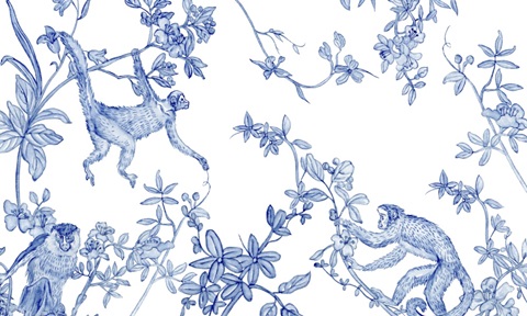 Blue Monkey Land Toile II