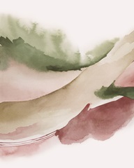 Strawberry Waves Diptych I