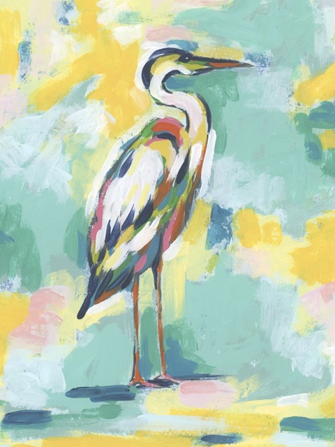 Bright Heron Fresco I