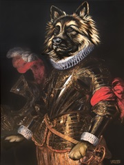 Dressed up German Shepherd