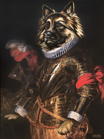 Dressed up German Shepherd