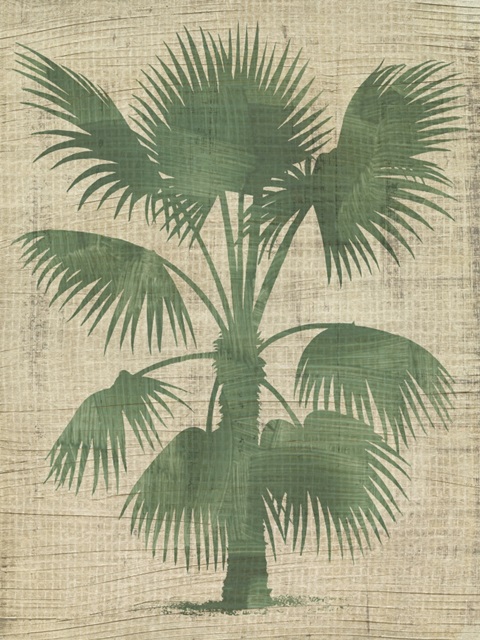 Burlap Palm Silhouette I