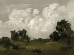 Desaturated Brushy Landscape I