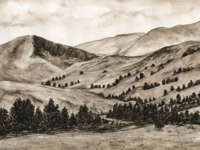 Sepia-toned Hills II