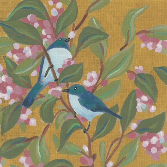 Floral Bluebirds II