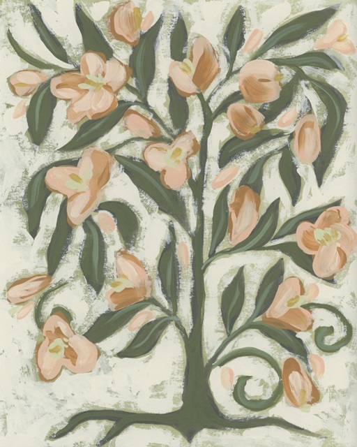 Folk Peach Blossoms I