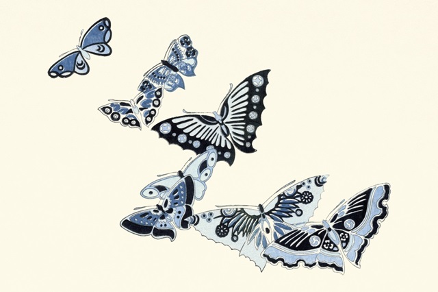 Kamisaka Sekka's Woodblock Butterflies I