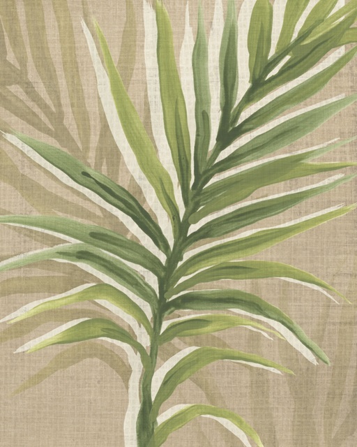 Burlap Palm Frond I