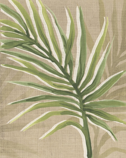 Burlap Palm Frond II