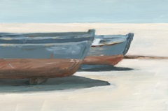 Beached Blue Boats I