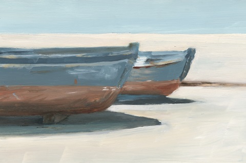 Beached Blue Boats I