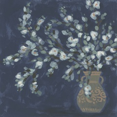 Midnight Indigo Blooms I