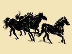 Gestured Horses in Motion I