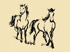 Gestured Horses in Motion III