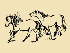 Gestured Horses in Motion IV