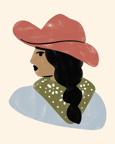 Simple Cowgirl Portrait I