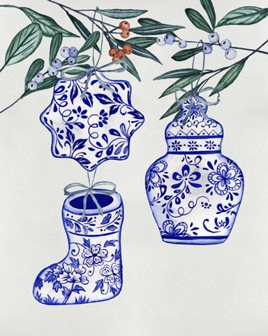 Blue & White Noel II