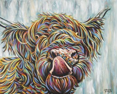 Highland Cow Licking II