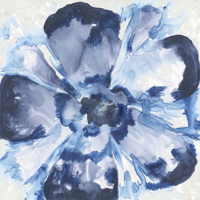 Blue Glass Flower I